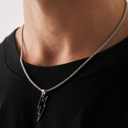 The Lightning Bolt Box Chain Necklace