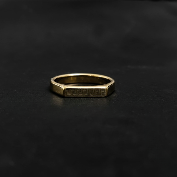 Greek Key Signet Ring